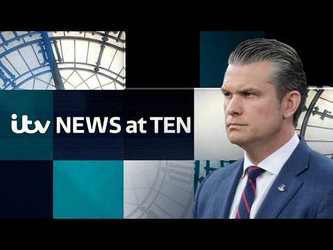 Watch ITV News at Ten LIVE as Hegseth confirms US have sunk an Iranian warship