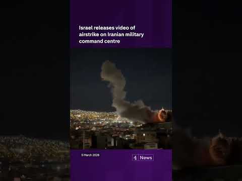 Israel releases video of airstrike on Iranian military command centre