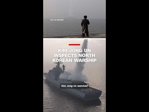 Kim Jong Un inspects North Korean warship