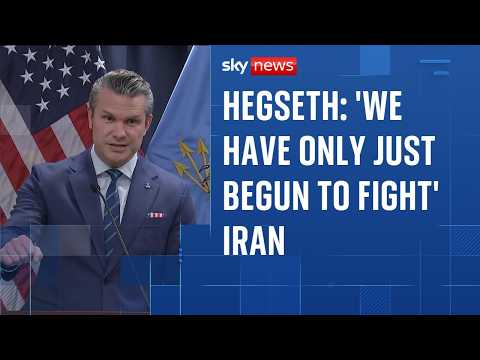US secretary of defence Pete Hegseth says fight against Iran ‘has only just begun’
