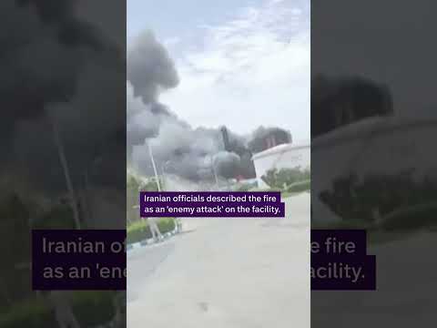 Iran oil refinery on fire