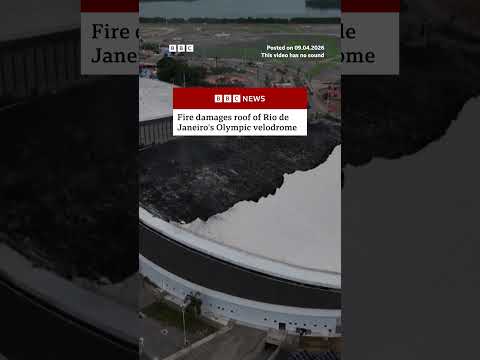 Fire damages roof of Rio’s Olympic velodrome. #RiodeJaneiro #Brazil #Olympics #BBCNews