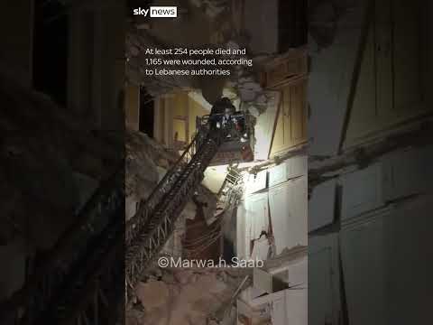 People rescued from destroyed building in Beirut