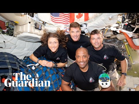 Artemis II crew speak after record-breaking trip around the Moon – watch live