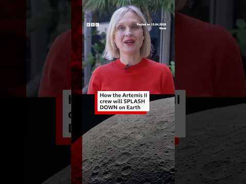 How do the Artemis II astronauts land back on Earth? #Nasa #Artemis #BBCNews