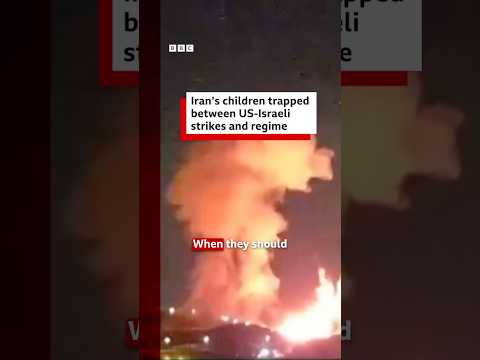 Iran’s children trapped between US-Israeli strikes and regime. #Iran #BBCNews