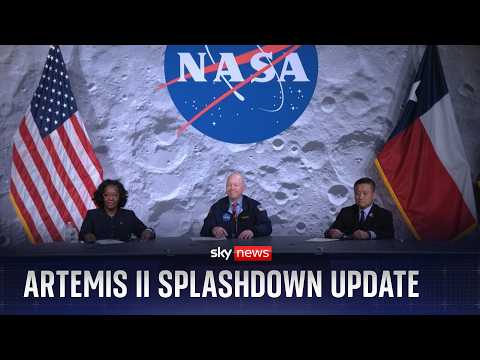 NASA update after Artemis II splashdown back on Earth