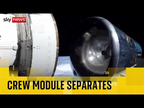 Artemis II’s crew module separates ahead of splashdown