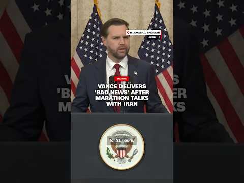 Vance delivers ‘bad news’ after marathon talks with Iran
