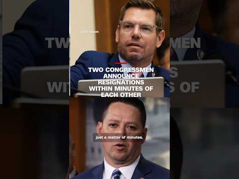 Two congressmen announce resignations within minutes of each other