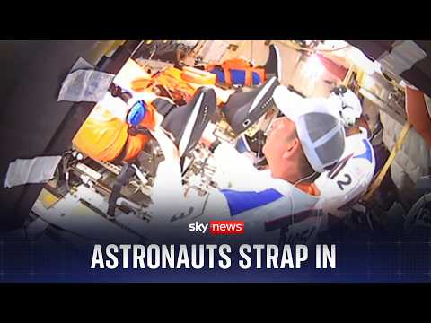 Astronauts strap in ahead of historic NASA Artemis II mission to moon