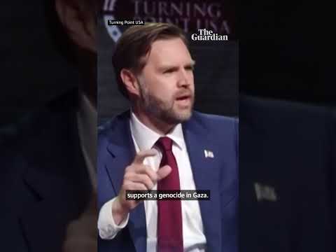 JD Vance heckled over Gaza as he tells pope to be ‘careful on matters of theology’