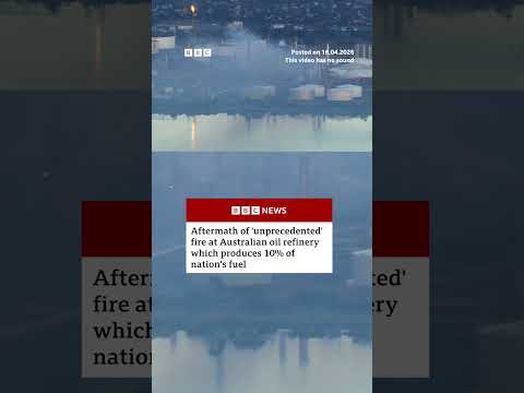 Aftermath of ‘unprecedented’ fire at Australian oil refinery. #Australia #BBCNews