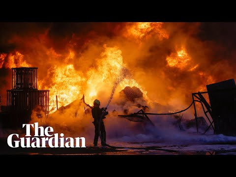 ‘Everything flew’: Ukrainians describe Russian attack on apartment block