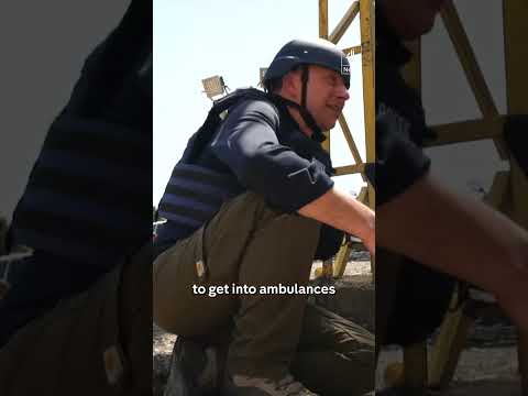 Moment airstrike hits after ambulance workers funeral in Lebanon