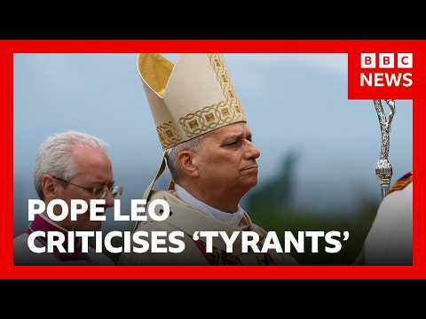 Pope criticises ‘tyrants’ who spend billions on wars after Trump spat | BBC News