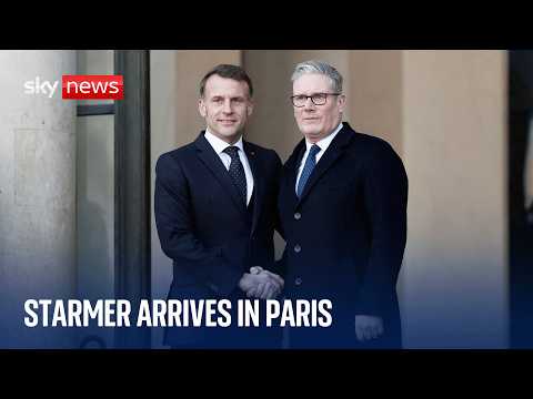 Prime Minister Keir Starmer arrives at the Elysee to meet with Emmanuel Macron