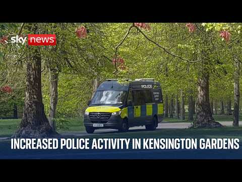 Increased police activity respond to an incident in Kensington Gardens, London