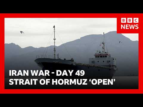 Iran says Strait of Hormuz ‘open’ as Trump says blockade will continue until deal reached | BBC News