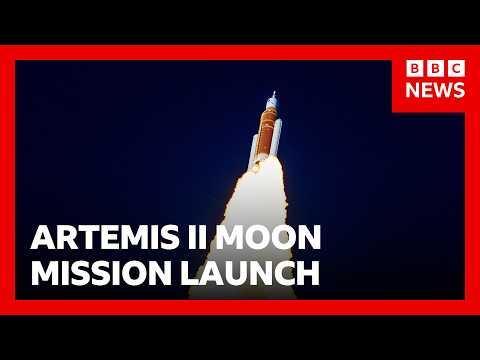 Moment Nasa’s historic Artemis II spacecraft launches | BBC News
