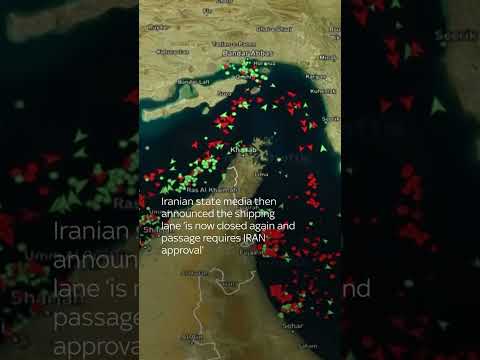 Watch: Ships cross the Strait of Hormuz during brief reopening