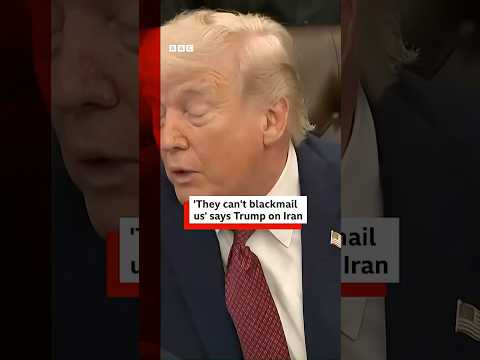 They can’t blackmail us” says Donald Trump on Iran. #US #Iran #BBCNews
