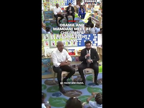 Obama and Mamdani meet at children’s reading event in NYC