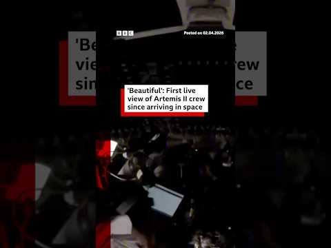 First live view of Nasa’s Artemis II crew since arriving in space. #Nasa #Artemis #BBCNews