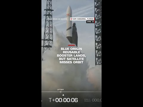 Blue Origin reusable booster lands, but satellite misses orbit