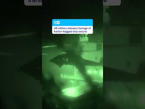 US military releases footage of Iranian-flagged ship seizure | DW News