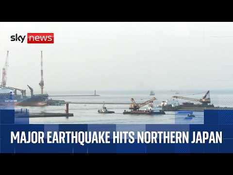 Tsunami warning in Japan as major earthquake hits off northeast coast