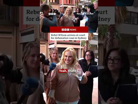 Rebel Wilson arrives at court for defamation case. #RebelWilson #CharlotteMacInnes #BBCNews
