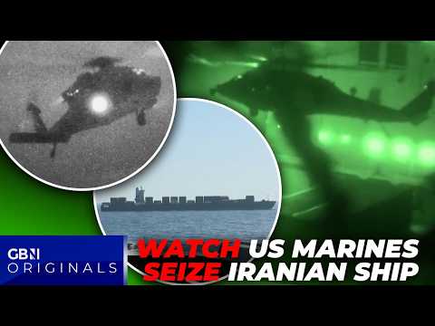 WATCH: US Marines attack and SEIZE Iranian ship in dramatic mid-sea operation as ceasefire strained