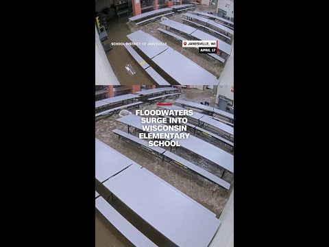 Floodwaters surge into Wisconsin Elementary school