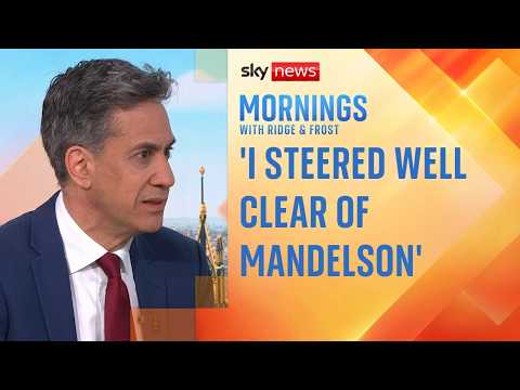 ‘I steered well clear of Mandelson when I became Labour leader’ Ed Miliband tells Mornings