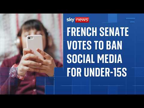 French Senate votes to ban social media for under-15s
