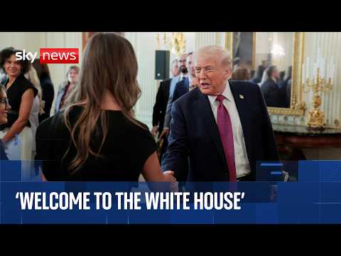 Trump speaks to college sports champions in White House ceremony
