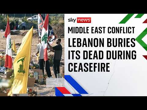 Families in southern Lebanon bury their dead during fragile ceasefire with Israel