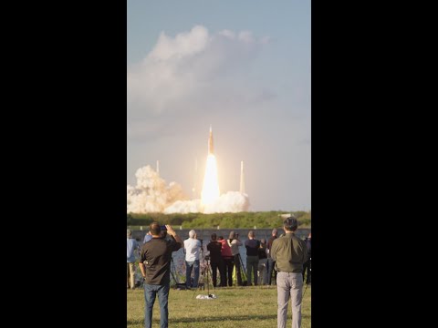 Watching the space launch from the ground