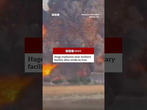 Huge explosion near military facility after strike in Iran. #IranWar #US #BBCNews