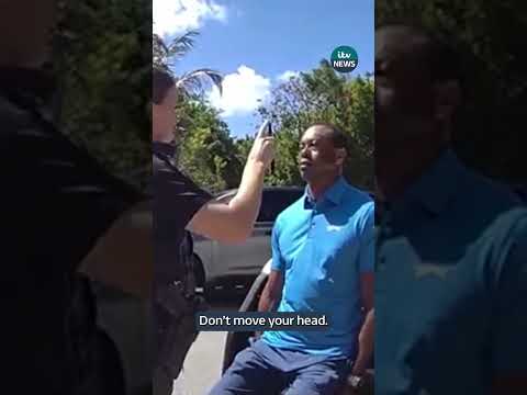 New footage shows Tiger Woods’ arrest after rollover car crash