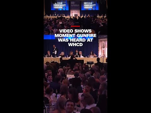 Video shows moment gunfire was heard at White House Correspondents’ Dinner