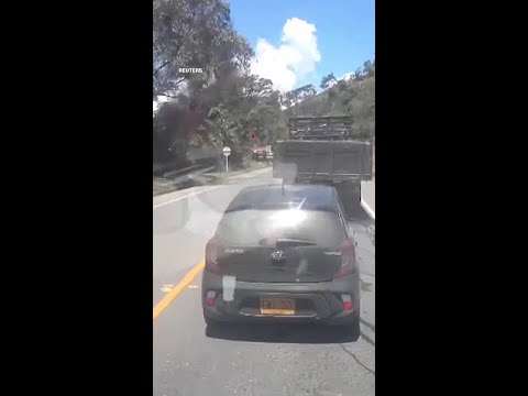 Video shows deadly highway bombing in Colombia