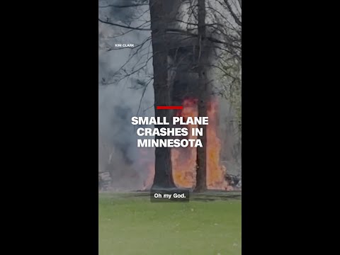 Video shows aftermath of small plane crash in Minnesota