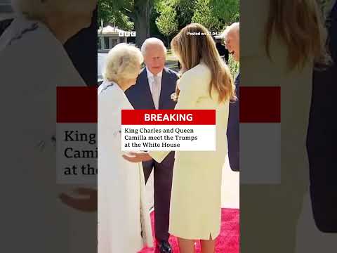 King Charles and Queen Camilla met Donald Trump and Melania Trump. #BBCNews