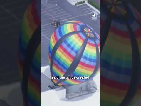 Hot air balloon crashes into California casino
