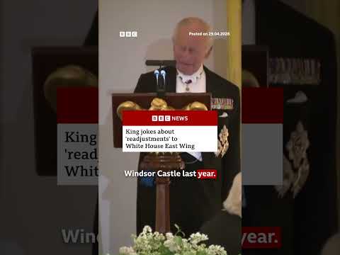 King Charles jokes about ‘readjustments’ to White House East Wing. #BBCNews