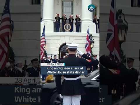 King and Queen arrive at White House state banquet dinner