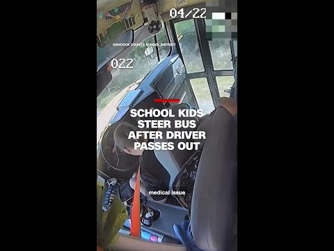 Students steer bus after driver passes out