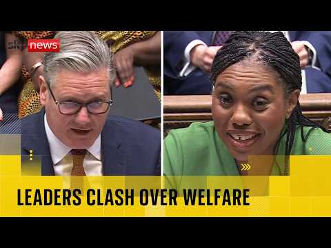Leaders clash at PMQs over benefit payments and the national welfare bill